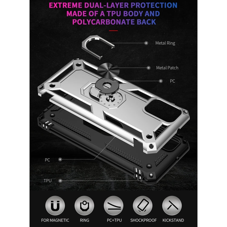 For Samsung Galaxy F52 5G Shockproof TPU + PC Protective Case with 360 Degree Rotating Holder