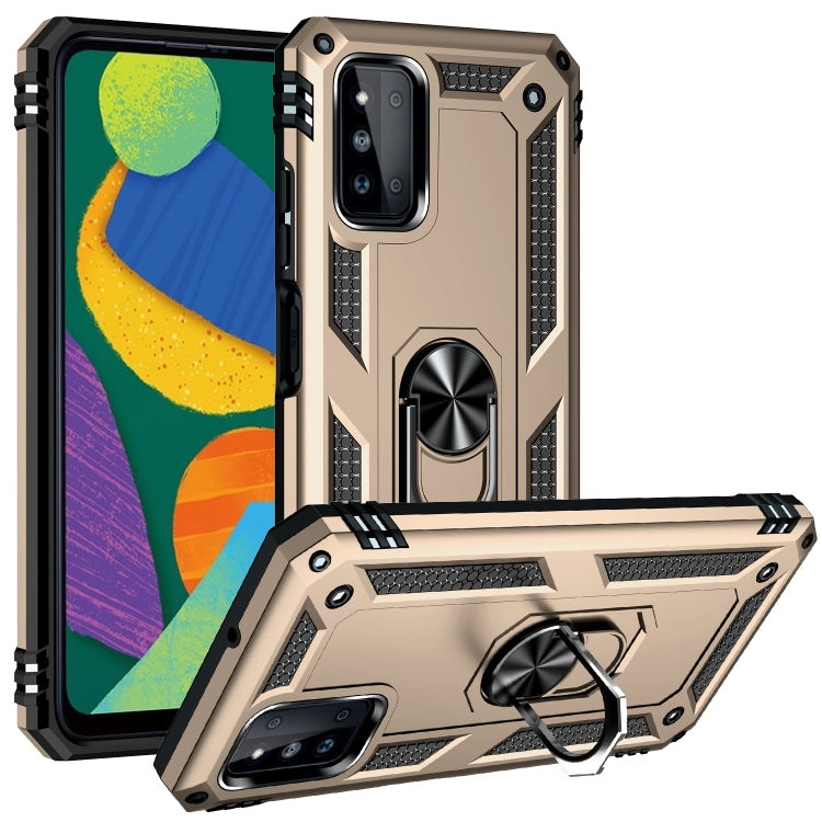 For Samsung Galaxy F52 5G Shockproof TPU + PC Protective Case with 360 Degree Rotating Holder