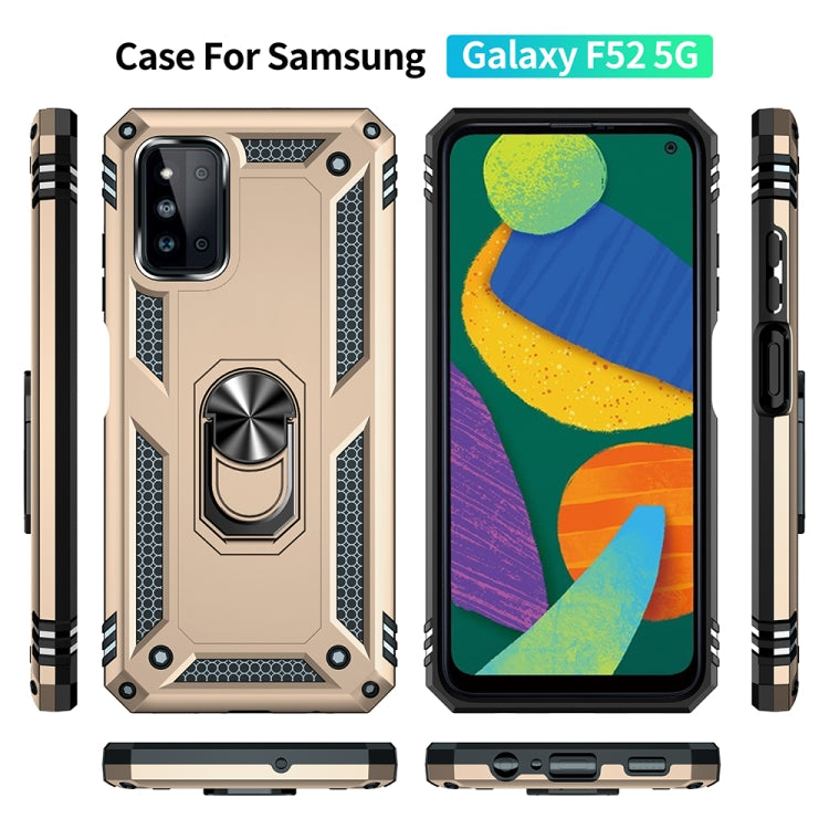 For Samsung Galaxy F52 5G Shockproof TPU + PC Protective Case with 360 Degree Rotating Holder