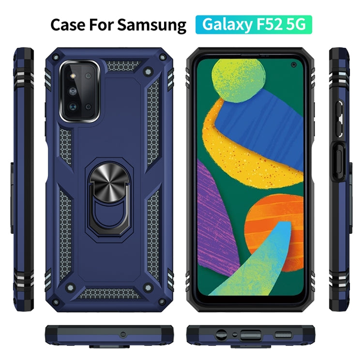 For Samsung Galaxy F52 5G Shockproof TPU + PC Protective Case with 360 Degree Rotating Holder