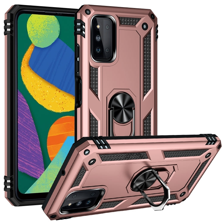 For Samsung Galaxy F52 5G Shockproof TPU + PC Protective Case with 360 Degree Rotating Holder
