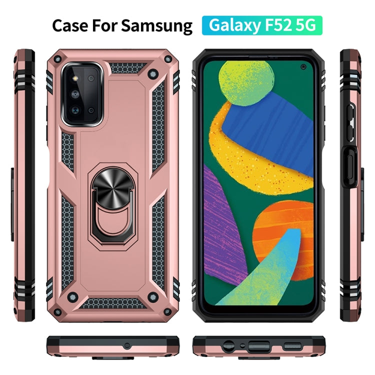 For Samsung Galaxy F52 5G Shockproof TPU + PC Protective Case with 360 Degree Rotating Holder