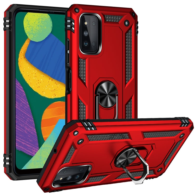 For Samsung Galaxy F52 5G Shockproof TPU + PC Protective Case with 360 Degree Rotating Holder