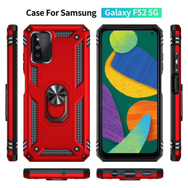 For Samsung Galaxy F52 5G Shockproof TPU + PC Protective Case with 360 Degree Rotating Holder