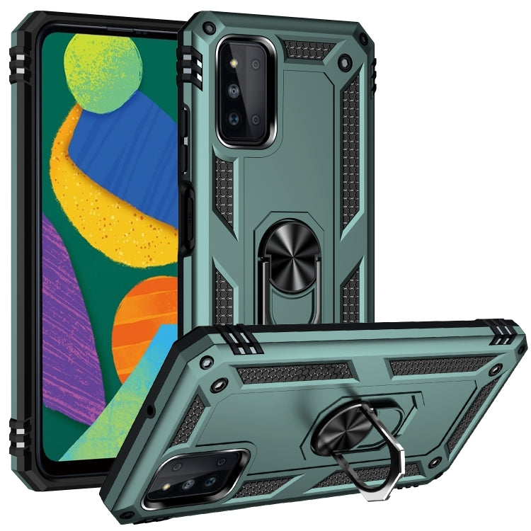 For Samsung Galaxy F52 5G Shockproof TPU + PC Protective Case with 360 Degree Rotating Holder