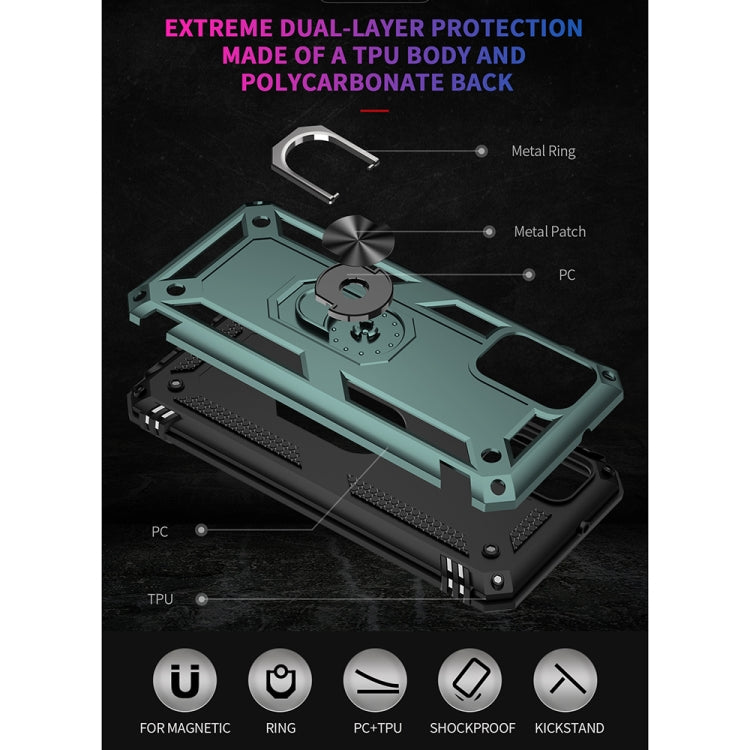 For Samsung Galaxy F52 5G Shockproof TPU + PC Protective Case with 360 Degree Rotating Holder