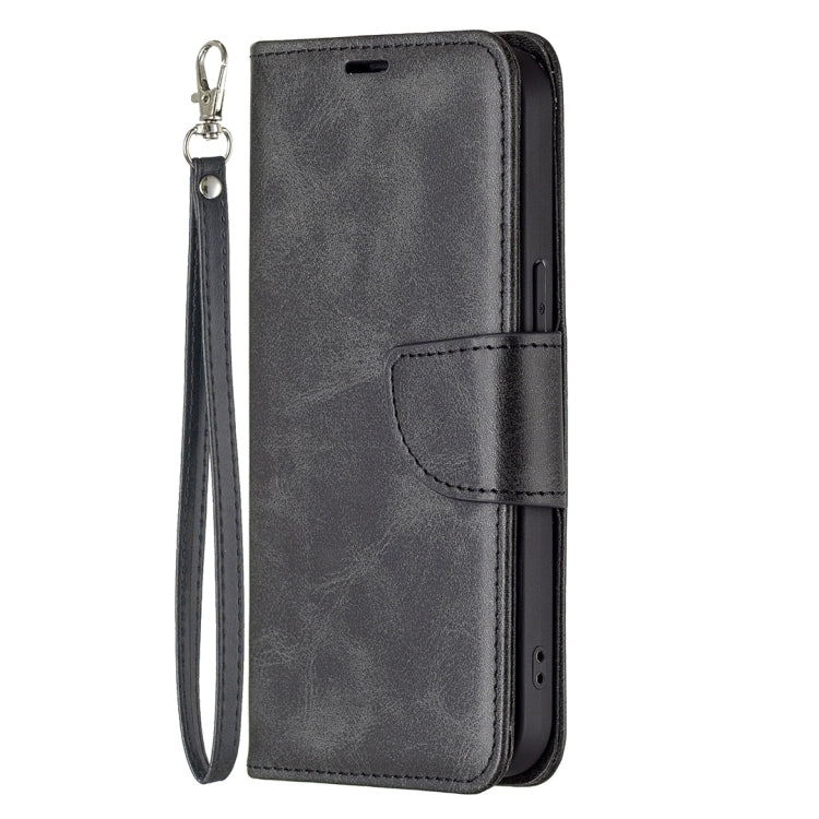 For iPhone 13 mini  Retro Lambskin Texture Pure Color Horizontal Flip PU Leather Case, with Holder & Card Slots & Wallet & Lanyard