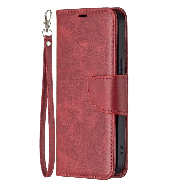 For iPhone 13 mini  Retro Lambskin Texture Pure Color Horizontal Flip PU Leather Case, with Holder & Card Slots & Wallet & Lanyard