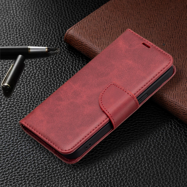 For iPhone 13 mini  Retro Lambskin Texture Pure Color Horizontal Flip PU Leather Case, with Holder & Card Slots & Wallet & Lanyard
