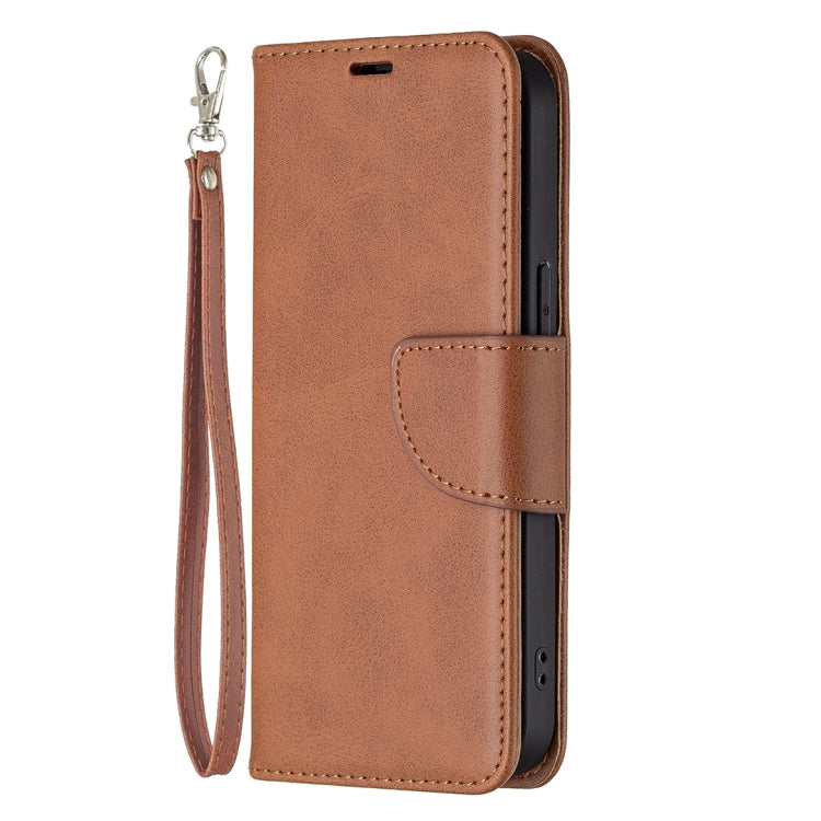 For iPhone 13 mini  Retro Lambskin Texture Pure Color Horizontal Flip PU Leather Case, with Holder & Card Slots & Wallet & Lanyard