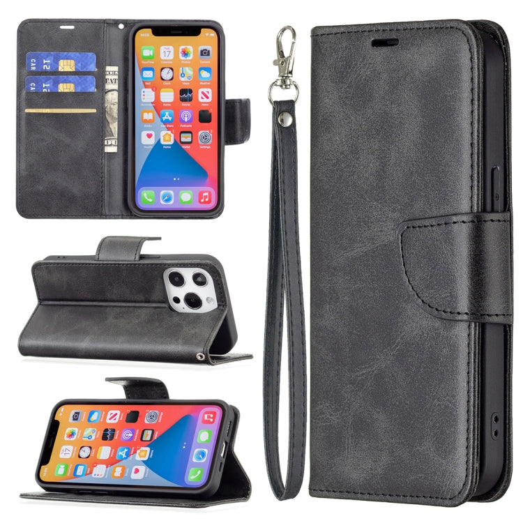 For iPhone 13 Retro Lambskin Texture Pure Color Horizontal Flip PU Leather Case, with Holder & Card Slots & Wallet & Lanyard