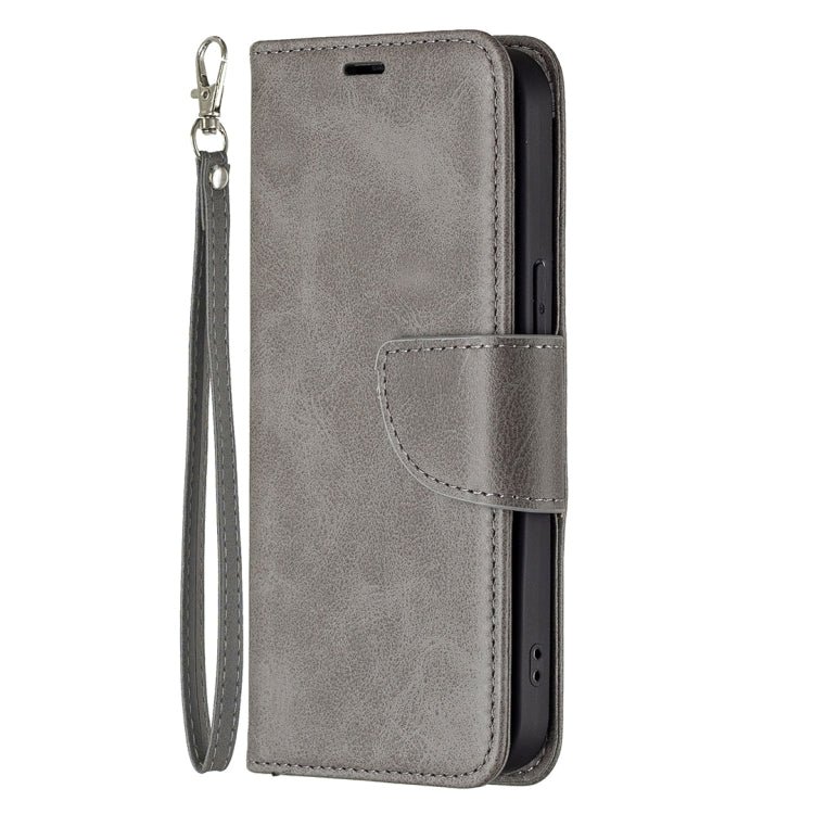 For iPhone 13 Retro Lambskin Texture Pure Color Horizontal Flip PU Leather Case, with Holder & Card Slots & Wallet & Lanyard