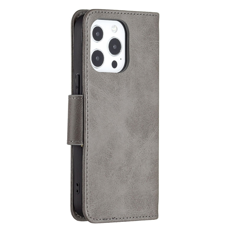 For iPhone 13 Retro Lambskin Texture Pure Color Horizontal Flip PU Leather Case, with Holder & Card Slots & Wallet & Lanyard