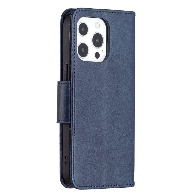 For iPhone 13 Retro Lambskin Texture Pure Color Horizontal Flip PU Leather Case, with Holder & Card Slots & Wallet & Lanyard
