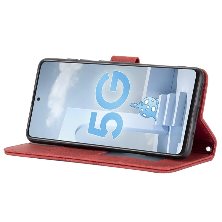 For Samsung Galaxy A71 Embossed Striped Magnetic Buckle PU + TPU Horizontal Flip Leather Case with Holder & Card Slot & Wallet & Photo Frame & Sling