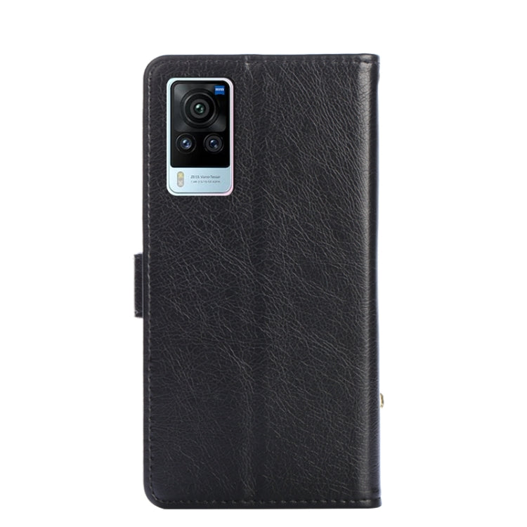 For vivo X60 Pro Zipper Bag PU + TPU Horizontal Flip Leather Case with Holder & Card Slot & Wallet & Lanyard