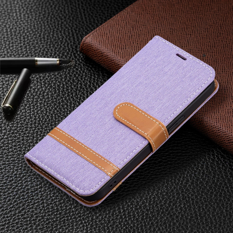 For iPhone 13 mini Color Matching Denim Texture Horizontal Flip Leather Case with Holder & Card Slots & Wallet & Lanyard