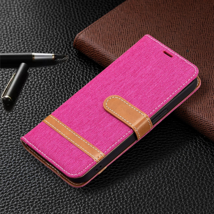 For iPhone 13 mini Color Matching Denim Texture Horizontal Flip Leather Case with Holder & Card Slots & Wallet & Lanyard