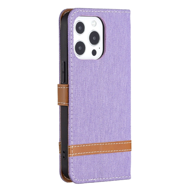 For iPhone 13 Color Matching Denim Texture Horizontal Flip Leather Case with Holder & Card Slots & Wallet & Lanyard