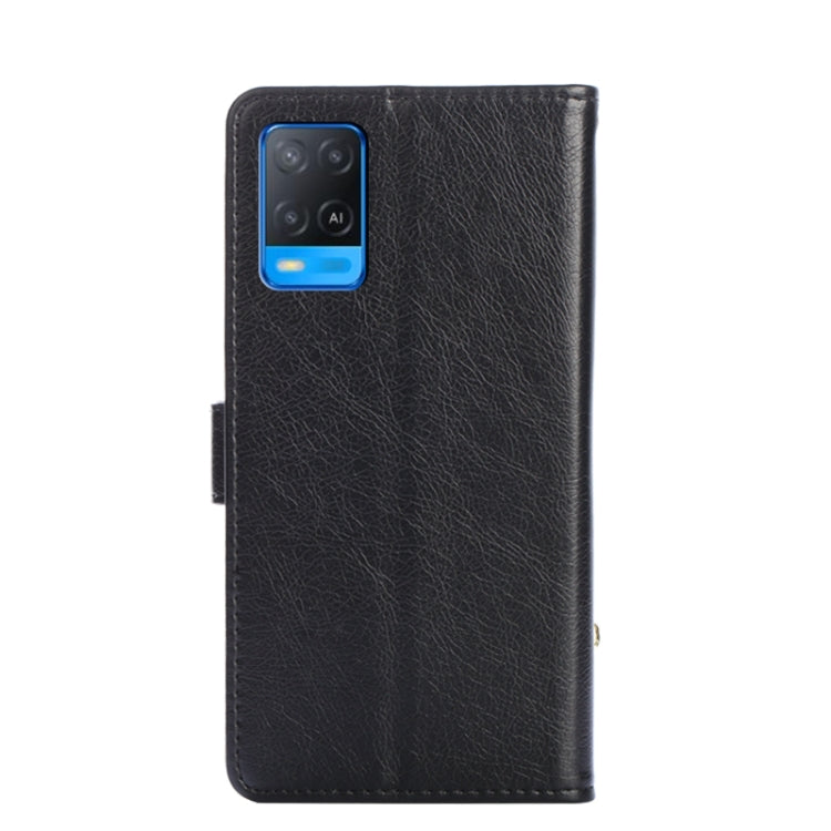 For OPPO A54 Zipper Bag PU + TPU Horizontal Flip Leather Case with Holder & Card Slot & Wallet & Lanyard