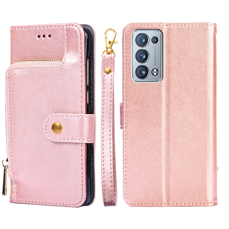 For OPPO Reno6 Pro+ 5G Zipper Bag PU + TPU Horizontal Flip Leather Case with Holder & Card Slot & Wallet & Lanyard