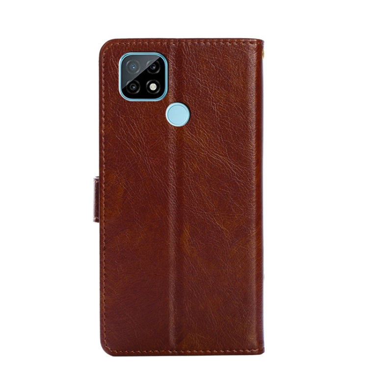 For Realme C21 Zipper Bag PU + TPU Horizontal Flip Leather Case with Holder & Card Slot & Wallet & Lanyard