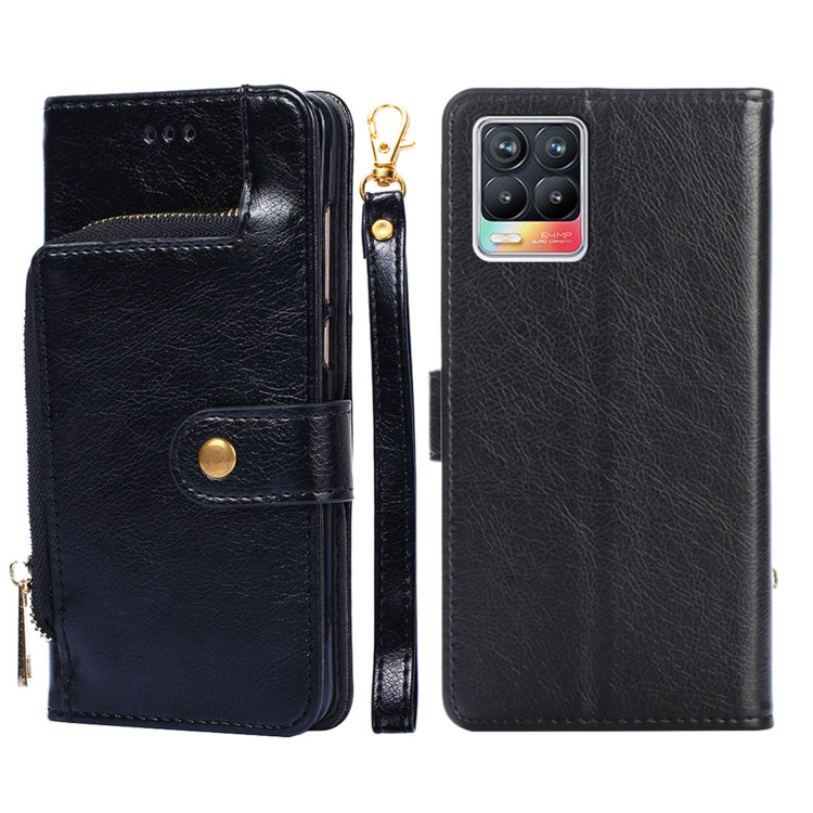 For Realme GT 5G Zipper Bag PU + TPU Horizontal Flip Leather Case with Holder & Card Slot & Wallet & Lanyard