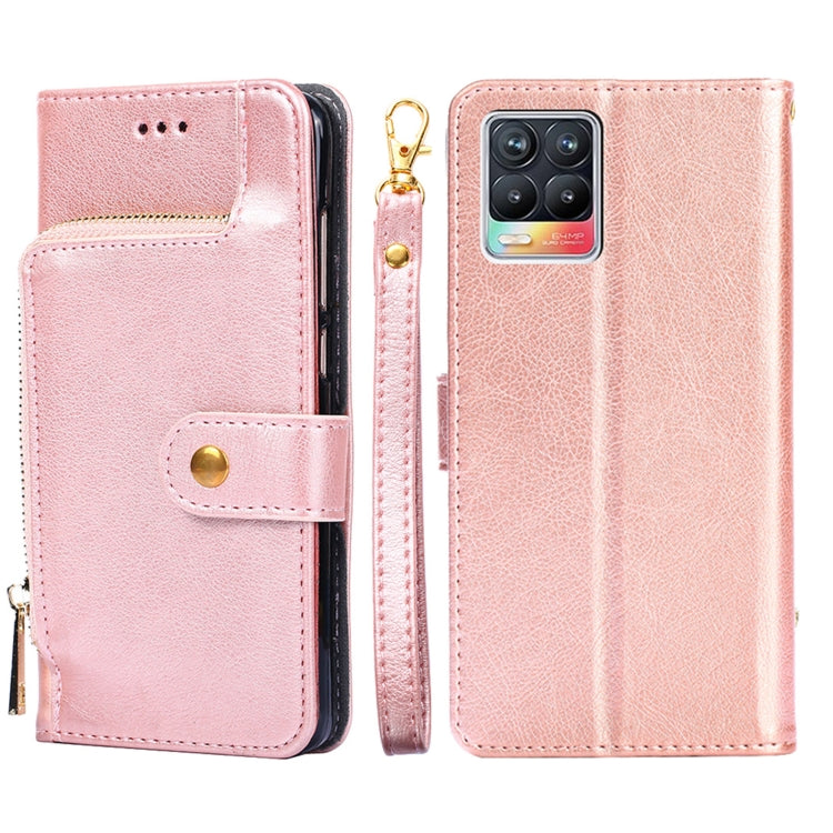 For Realme GT 5G Zipper Bag PU + TPU Horizontal Flip Leather Case with Holder & Card Slot & Wallet & Lanyard