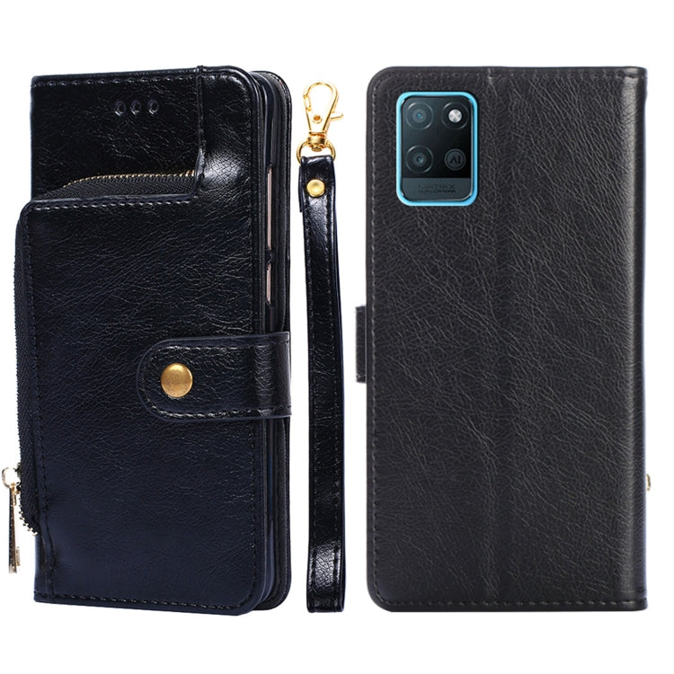 For Realme V11 5G Zipper Bag PU + TPU Horizontal Flip Leather Case with Holder & Card Slot & Wallet & Lanyard