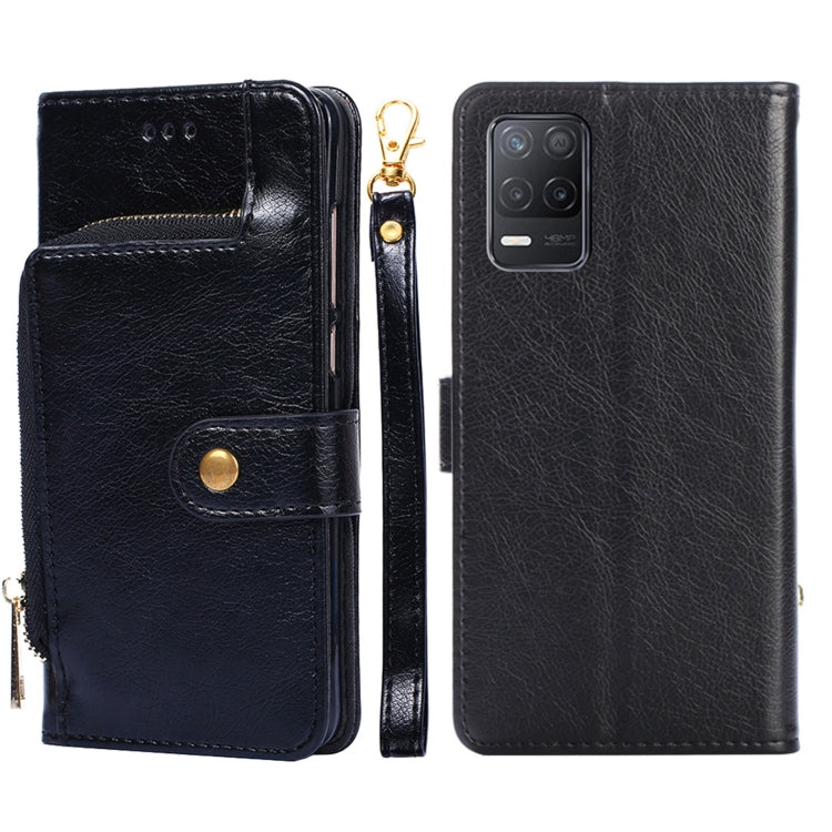 For Realme V13 5G Zipper Bag PU + TPU Horizontal Flip Leather Case with Holder & Card Slot & Wallet & Lanyard