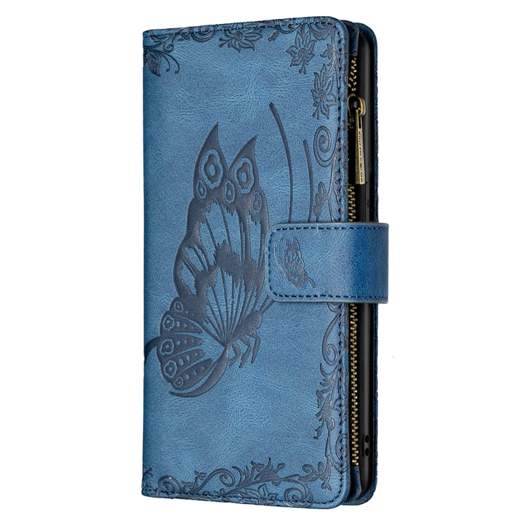 For iPhone 13 mini Flying Butterfly Embossing Pattern Zipper Horizontal Flip Leather Case with Holder & Card Slots & Wallet