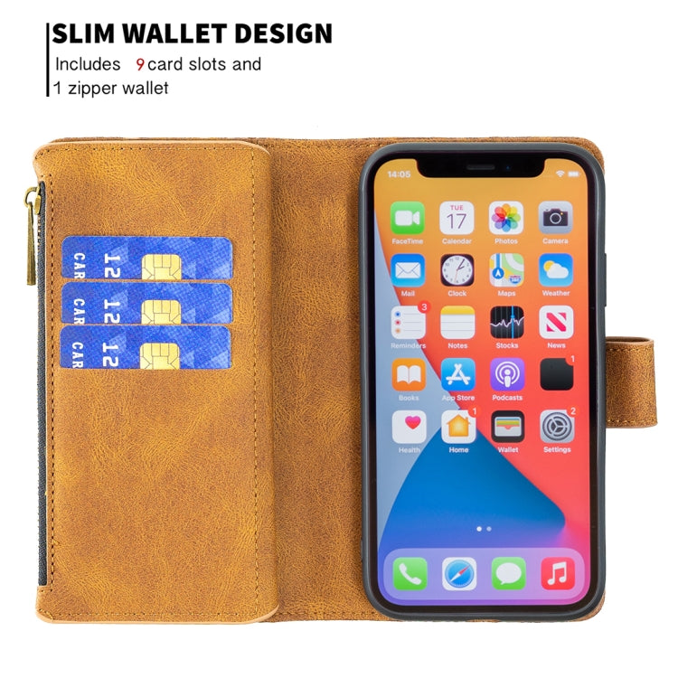 For iPhone 13 Flying Butterfly Embossing Pattern Zipper Horizontal Flip Leather Case with Holder & Card Slots & Wallet