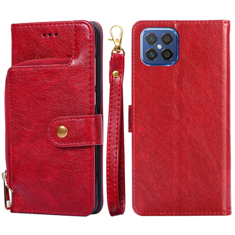 For Huawei nova 8 SE Zipper Bag PU + TPU Horizontal Flip Leather Case with Holder & Card Slot & Wallet & Lanyard
