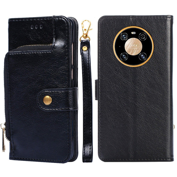 For Huawei Mate 40 Zipper Bag PU + TPU Horizontal Flip Leather Case with Holder & Card Slot & Wallet & Lanyard