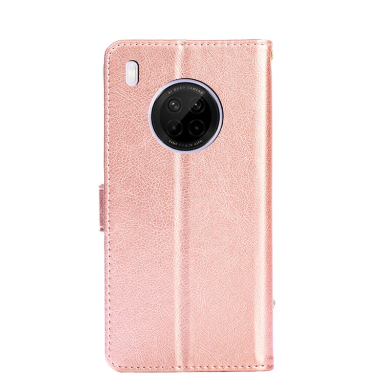 For Huawei Y9a Zipper Bag PU + TPU Horizontal Flip Leather Case with Holder & Card Slot & Wallet & Lanyard