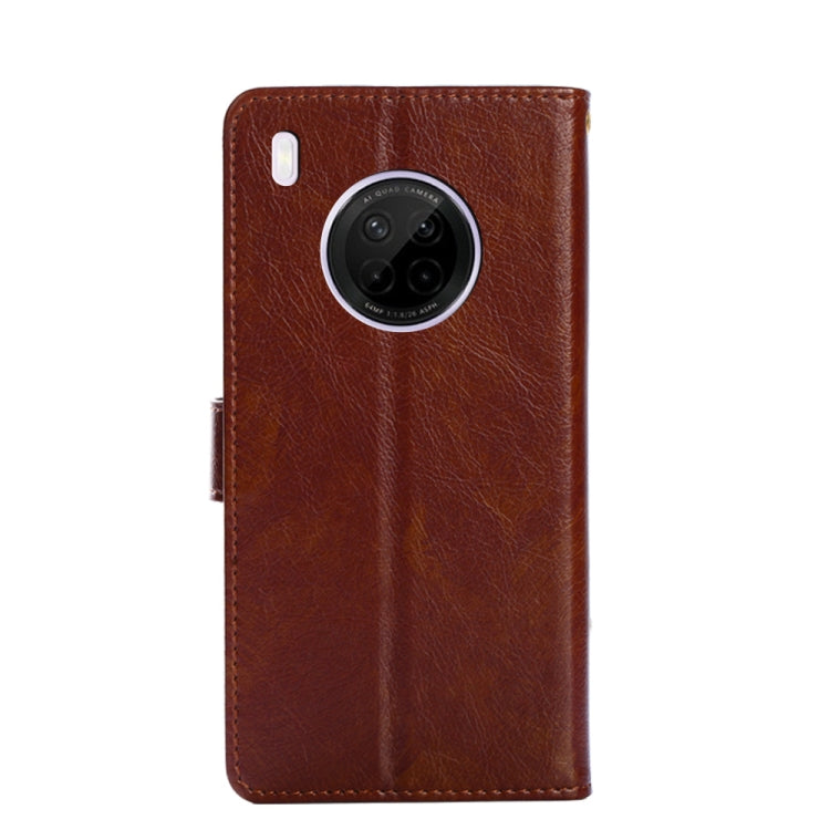 For Huawei Y9a Zipper Bag PU + TPU Horizontal Flip Leather Case with Holder & Card Slot & Wallet & Lanyard