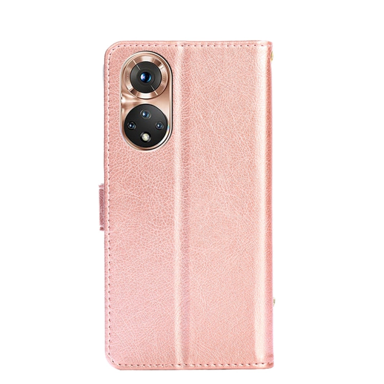 For Honor 50 Zipper Bag PU + TPU Horizontal Flip Leather Case with Holder & Card Slot & Wallet & Lanyard