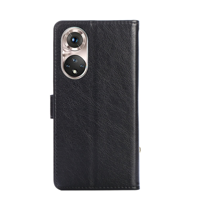 For Honor 50 Pro Zipper Bag PU + TPU Horizontal Flip Leather Case with Holder & Card Slot & Wallet & Lanyard