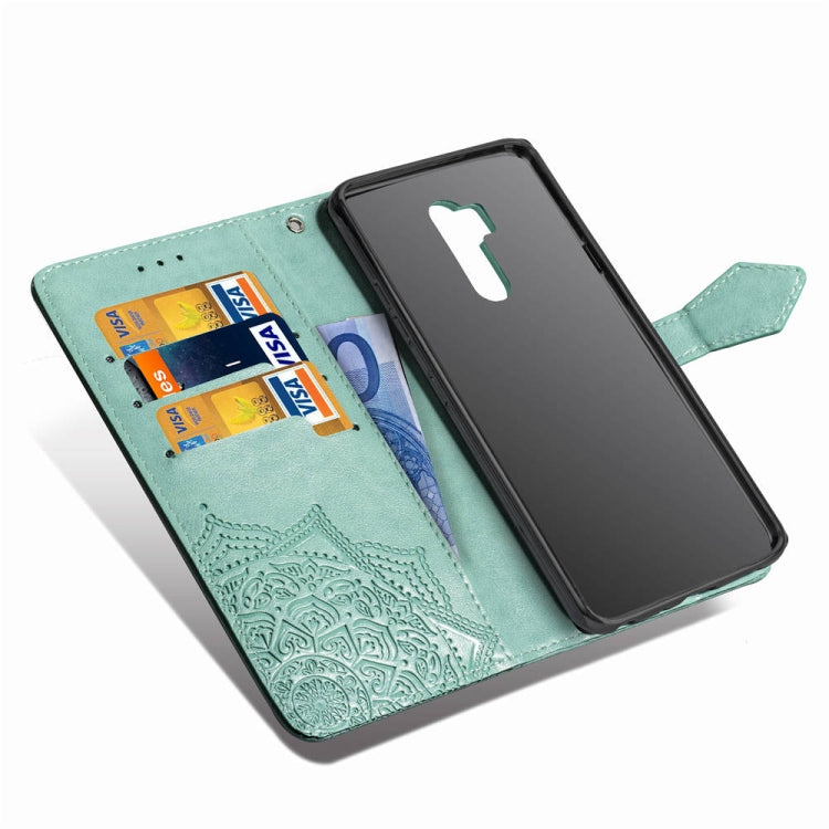 For LG G7 ThinQ Halfway Mandala Embossing Pattern Horizontal Flip Leather Case with Holder & Card Slots & Wallet & Lanyard