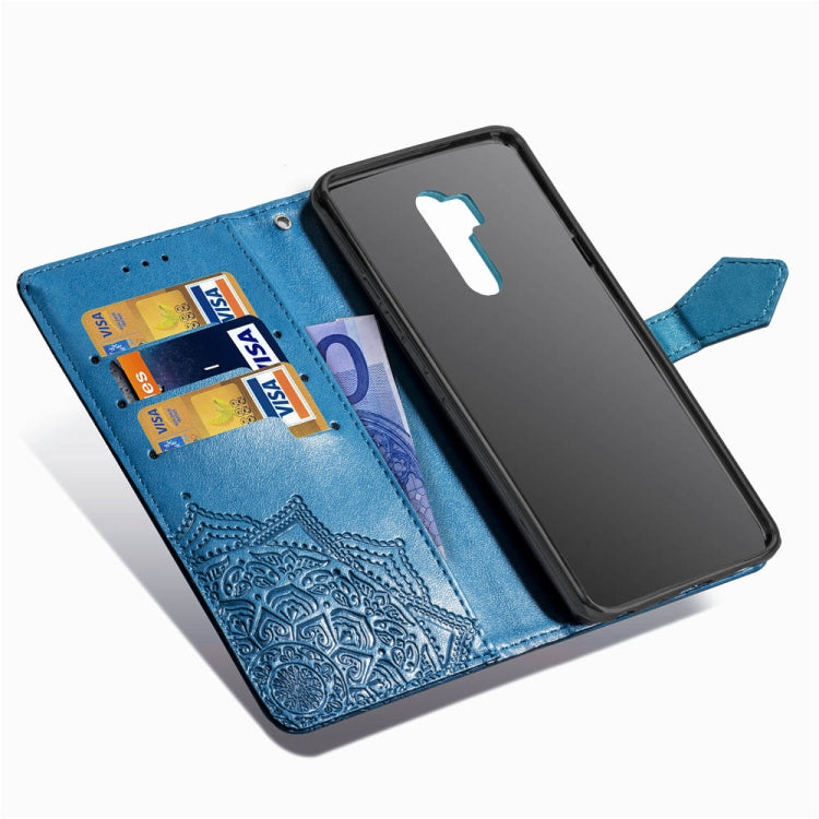 For LG G7 ThinQ Halfway Mandala Embossing Pattern Horizontal Flip Leather Case with Holder & Card Slots & Wallet & Lanyard