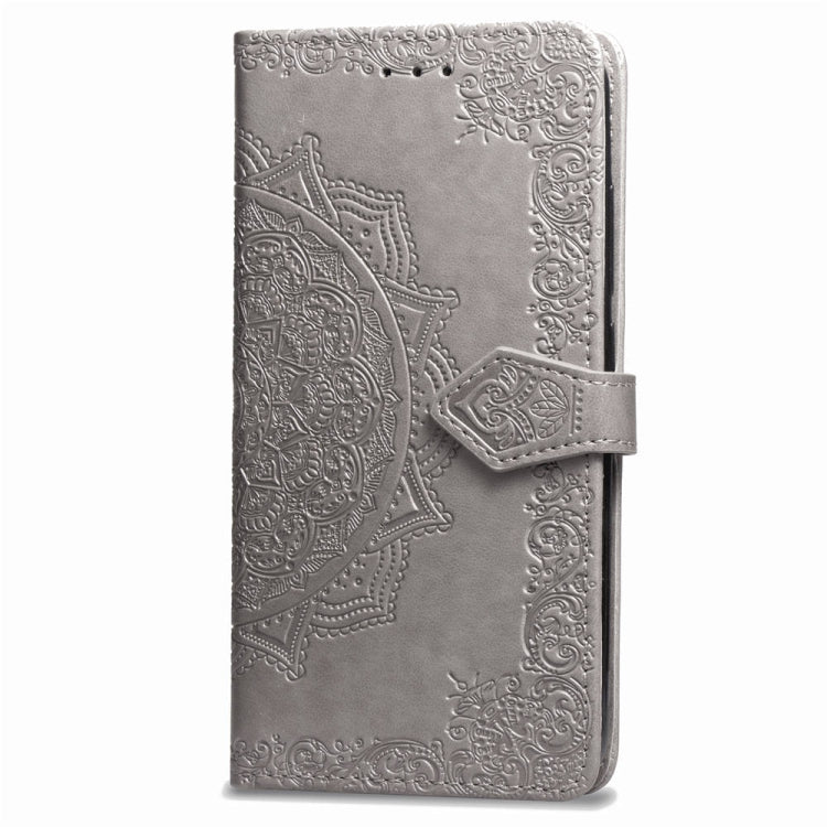 For LG G7 ThinQ Halfway Mandala Embossing Pattern Horizontal Flip Leather Case with Holder & Card Slots & Wallet & Lanyard