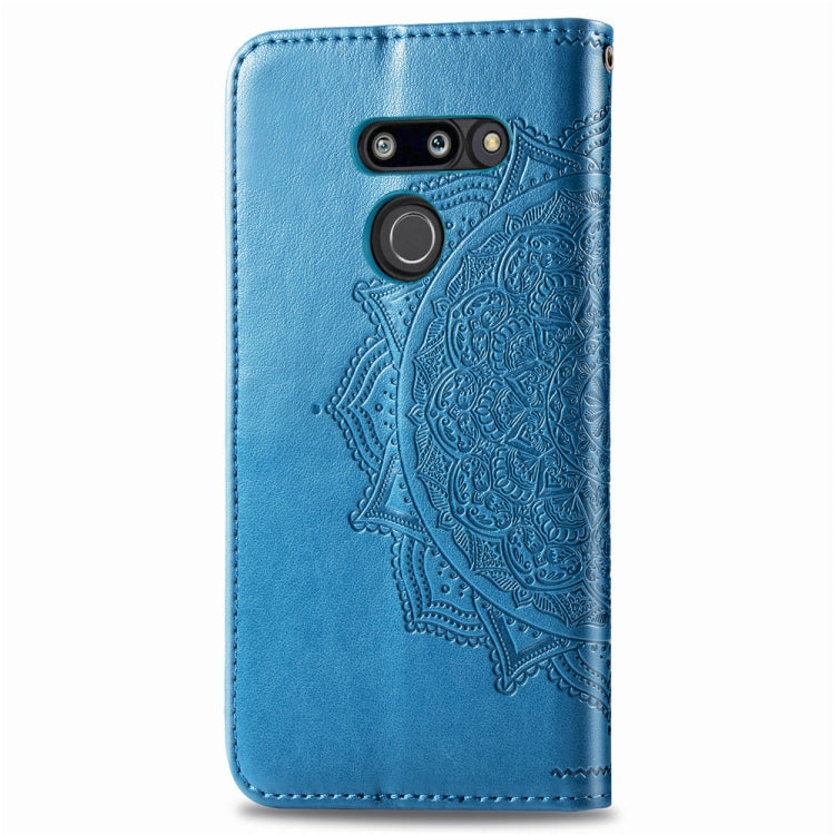 For LG G8 ThinQ Halfway Mandala Embossing Pattern Horizontal Flip Leather Case with Holder & Card Slots & Wallet & Lanyard