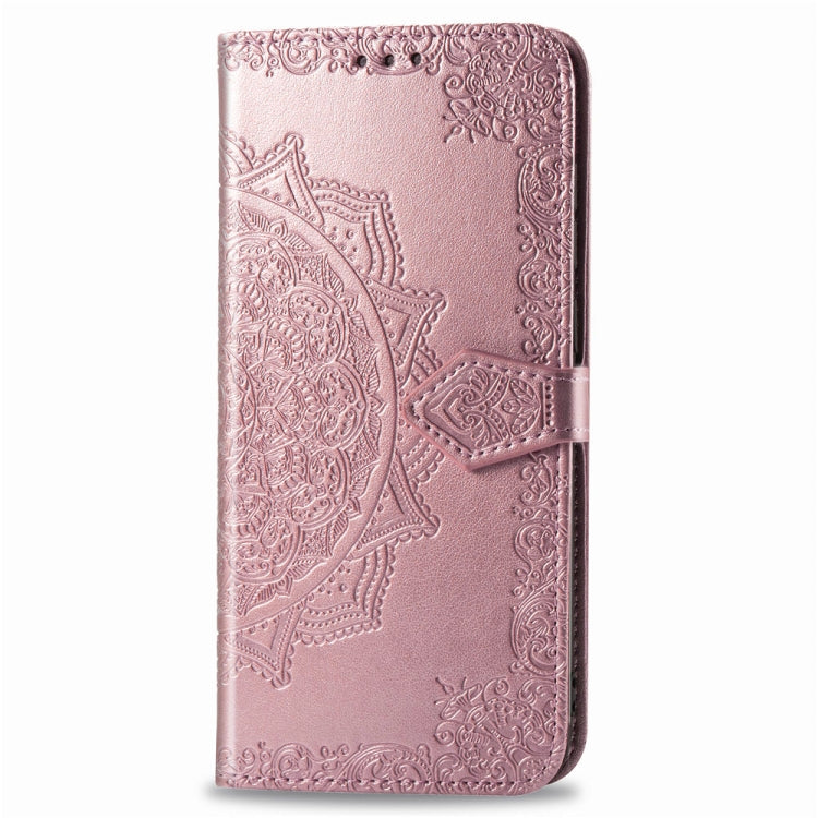 For LG G8 ThinQ Halfway Mandala Embossing Pattern Horizontal Flip Leather Case with Holder & Card Slots & Wallet & Lanyard