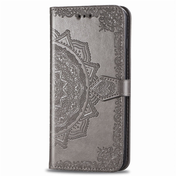 For LG G8 ThinQ Halfway Mandala Embossing Pattern Horizontal Flip Leather Case with Holder & Card Slots & Wallet & Lanyard