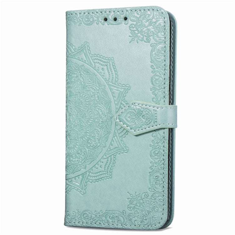 For LG Q7 (2018) Halfway Mandala Embossing Pattern Horizontal Flip Leather Case with Holder & Card Slots & Wallet & Lanyard