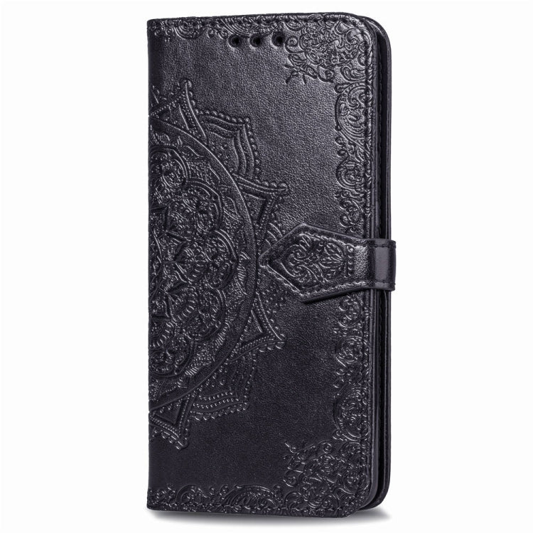For LG Q7 (2018) Halfway Mandala Embossing Pattern Horizontal Flip Leather Case with Holder & Card Slots & Wallet & Lanyard
