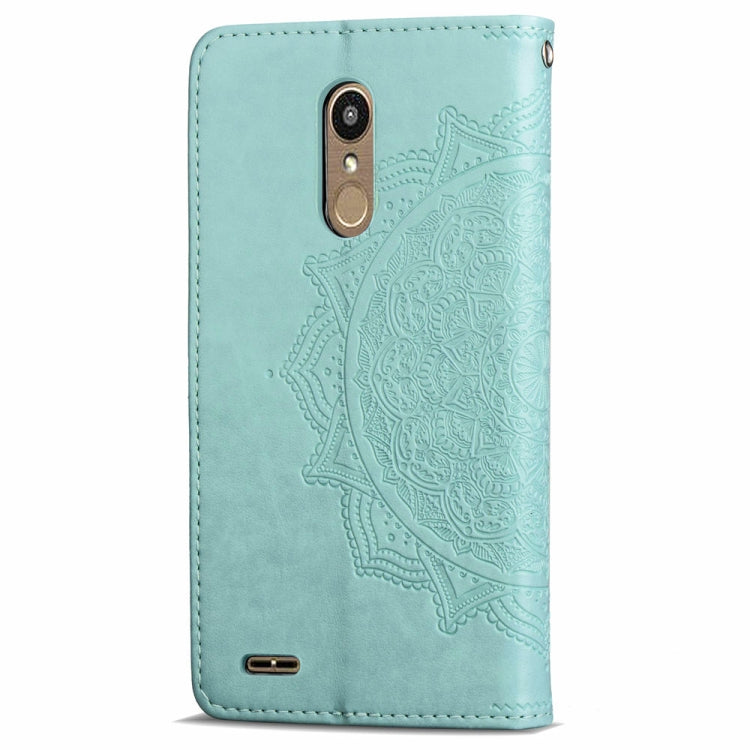 For LG K8 (2018) Halfway Mandala Embossing Pattern Horizontal Flip Leather Case with Holder & Card Slots & Wallet & Lanyard