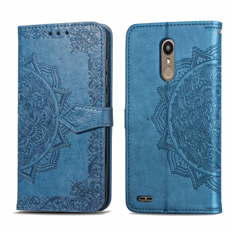 For LG K8 (2018) Halfway Mandala Embossing Pattern Horizontal Flip Leather Case with Holder & Card Slots & Wallet & Lanyard