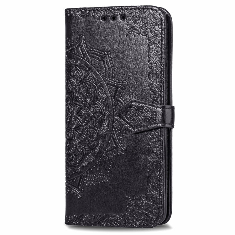 For LG K8 (2018) Halfway Mandala Embossing Pattern Horizontal Flip Leather Case with Holder & Card Slots & Wallet & Lanyard