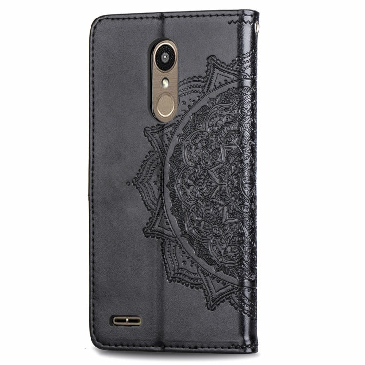 For LG K8 (2018) Halfway Mandala Embossing Pattern Horizontal Flip Leather Case with Holder & Card Slots & Wallet & Lanyard
